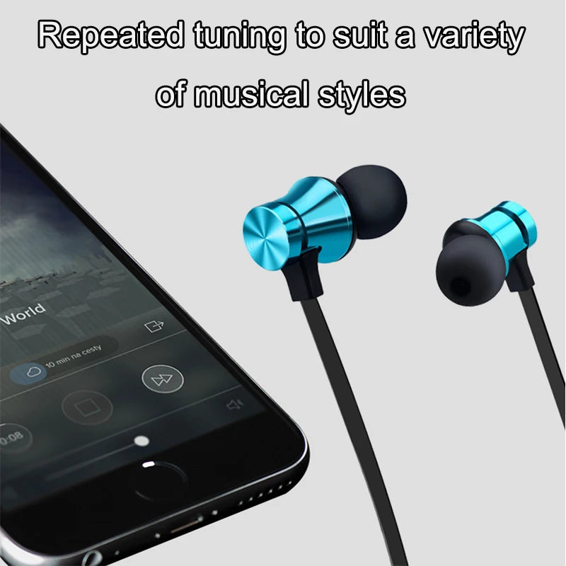 Magnetic Adsorption Wireless Bluetooth 4.2 In-Ear Earphone Sports Headphone Stereo Earpiece Fone De Ouvido For iPhone Samsung