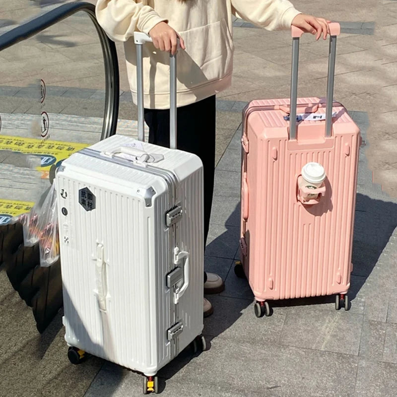 Package 22“24”26“28”30 Inch New Luggage Men's Large-capacity Trolley Case Women's Aluminum Frame Boarding Box Rolling Suitcase