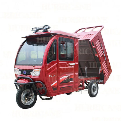 Semi-enclosed electric tricycle with shed, adult truck, farm truck, household battery car