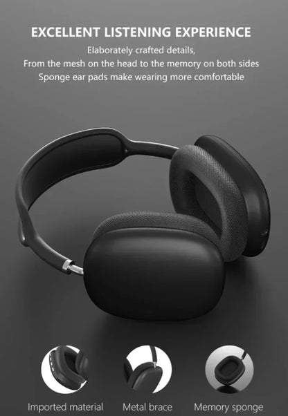 P9 Headphones Bluetooth Wireless Headsets Over-Ear Noise Cancelling Earpieces Stereo Sound Sports Music Gaming Earphones