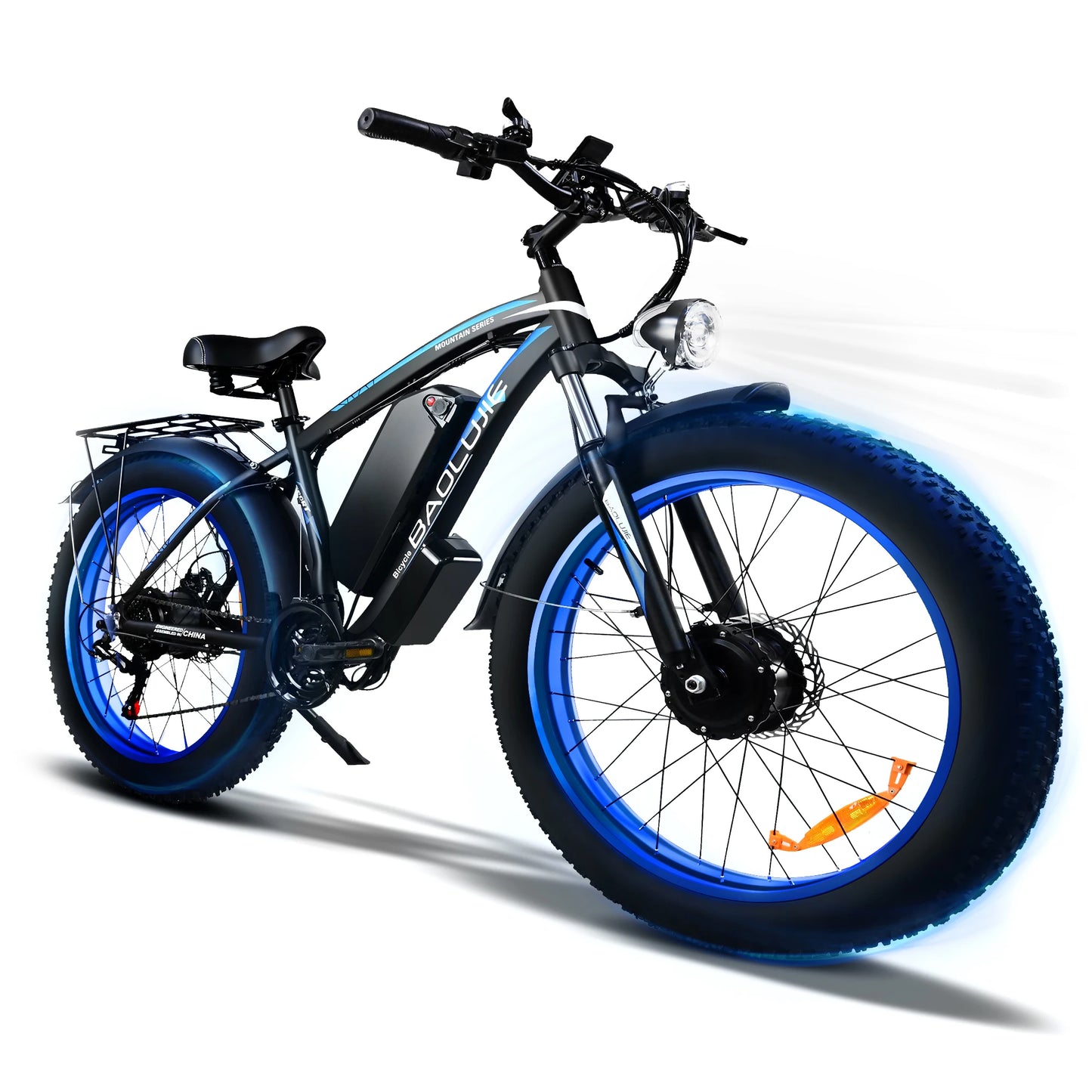 Baolujie 2000W Electric Bike with 20AhRemovable Battery 26"×4"Fat Tire Ebike for Adults 35MPH 80MilesElectric Bicycles