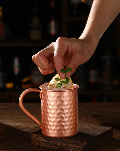 400ml 16.0oz 100% Copper Moscow Mule Mug Durable Coppery Beer Mugs Coffee Mug Milk Cup Pure Copper Cup Drinkware