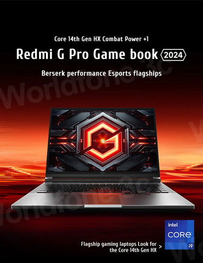 Xiaomi Redmi G Pro Gaming laptop 2024 Core i9-14900HX NVIDIA GeForce RTX 4060 RAM 16GB/32GB DDR5 1TB SSD 16-inch 240Hz Screen PC