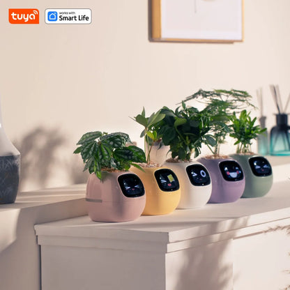 Tuya Smart Life Planter,Endless Fun Over 49 Rich Expressions,7 smart sensors,AI Chips Make Raising Plants Easy and Fun