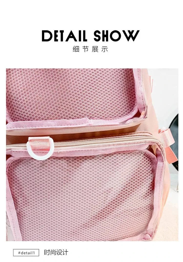 Japanese Kawaii Itabag Women New 2024 Transparent Backpack Women Large Capacity Ita Backpack School Bags For College Student JK