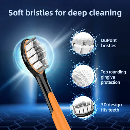 SUBORT S9 Sonic Electric Toothbrush Cordless USB Rechargeable Whitening Toothbrush Waterproof Ultrasonic Automatic Tooth Brush