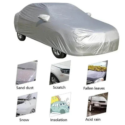 The Four Seasons Fit Full Car Cover Waterproof Dustproof PE Film Coat Aluminum Protective Sunshade UV Ray Reflectioncar Cover - MarvelouStoree