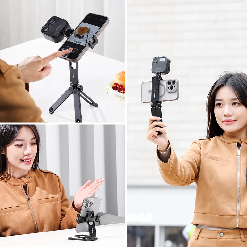 Ulanzi MA26 Mini Pocket Foldable Tripod for Phone Vertical Horizontal Shooting Expansion Video Light Microphone Photography Vlog