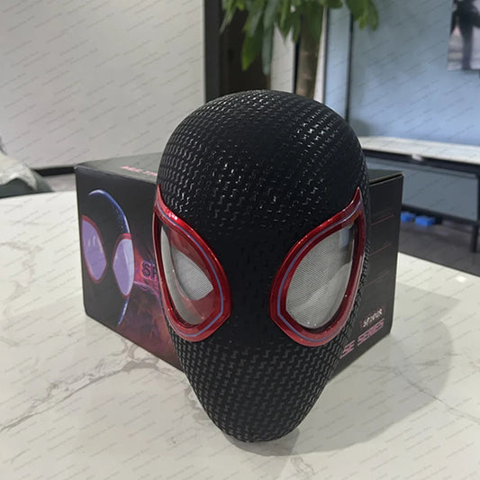 Mascara Miles Spiderman Headgear Cosplay Moving Eyes Electronic Mask Spider Man 1:1 Remote Control Toys For Adults Kids Gift