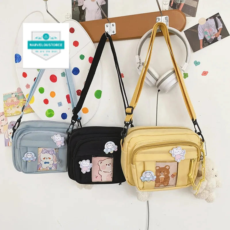 New Kawaii Bag Girls 2024 New JK Transparent Bag Small Crossbody Bag For Women Purses and Handbags Shoulder Bag Itabag Bolso