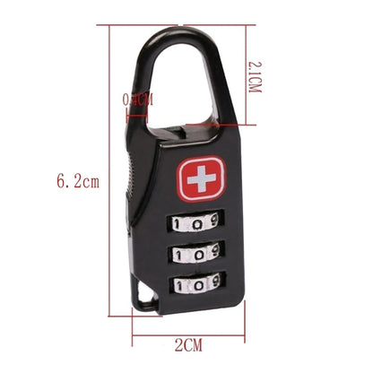 50-1Pcs Alloy Mini Lock Padlock Outdoor Travel Luggage Zipper Backpack Handbag Safe Anti-theft Combination Code Number Lock