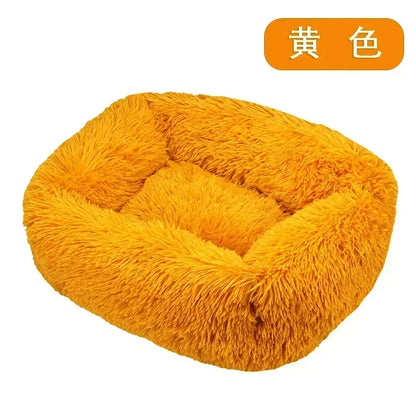 Long Plush Dog Bed Warm Plush Cat House Big Size Square Soft Dog Beds For Large Dogs Puppy Bed House Nest Cushion Pet Product