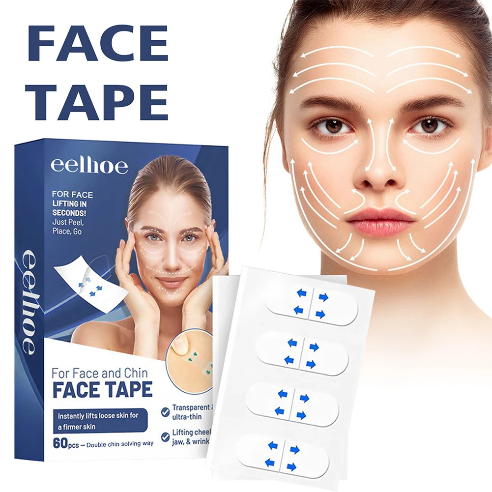 60/120pcs Anti Wrinkle Lifting Face Stickers Invisible Transparent Thin Face Patches Lift Tools Face Anti Sagging Skin Adhesive