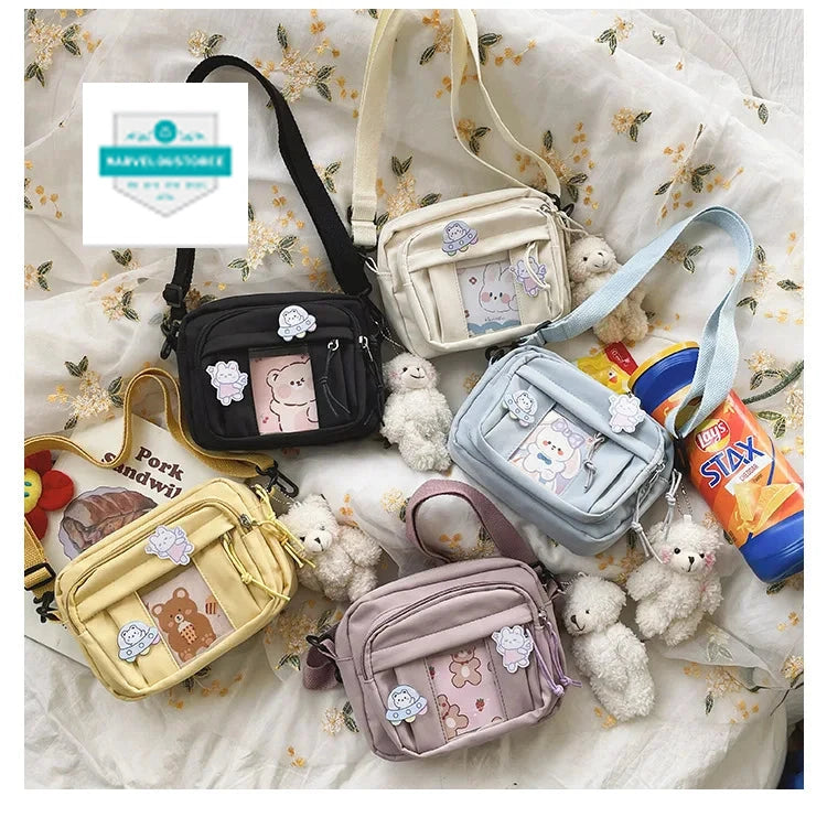 New Kawaii Bag Girls 2024 New JK Transparent Bag Small Crossbody Bag For Women Purses and Handbags Shoulder Bag Itabag Bolso