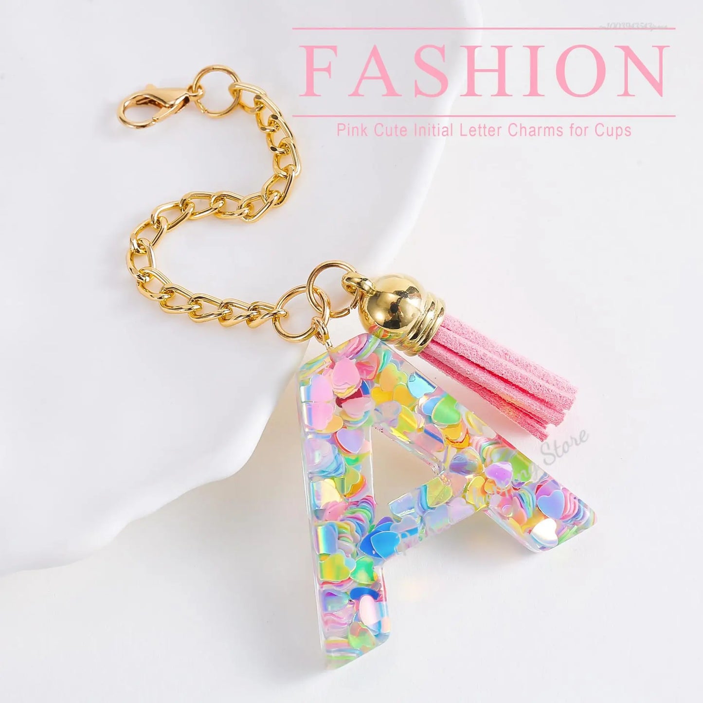 1 PCS Letter Charm for Stanley Cup Accessories Cute Initial Keychain Handle Charm for Stanley Tumbler for Women Girls 물병