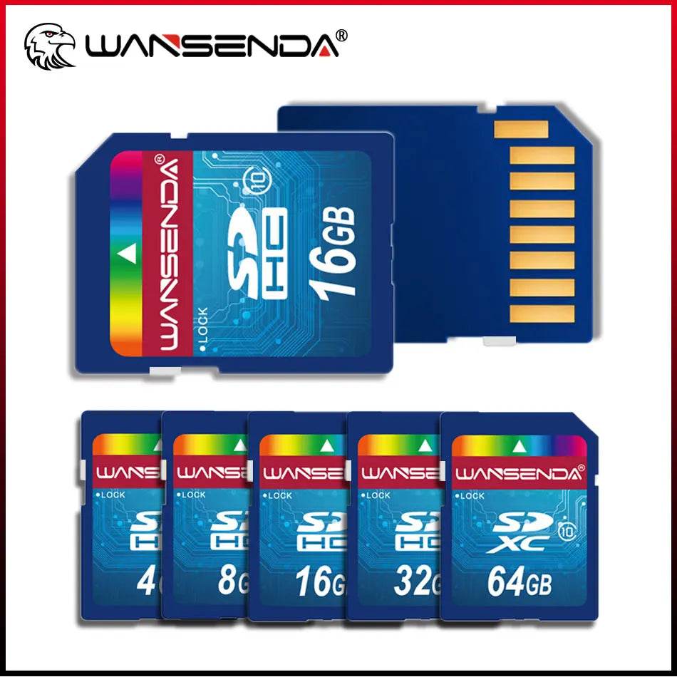 Original Wansenda Full Size SD Card 4GB 8GB 16GB 32GB 64GB Flash Memory Card SDHC SDXC Card for Digital Devices File Storage - MarvelouStoree