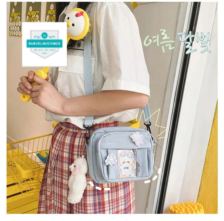 New Kawaii Bag Girls 2024 New JK Transparent Bag Small Crossbody Bag For Women Purses and Handbags Shoulder Bag Itabag Bolso