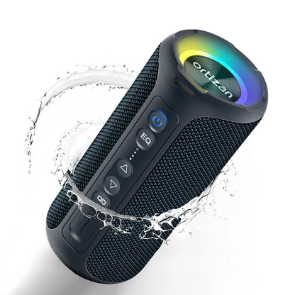 Ortizan X8 Pro Bluetooth Speaker Portable with 40W Stereo Sound,Rich Bass,IPX7 Waterproof, 30H Playtime, Mixed Color Lights,3 EQ