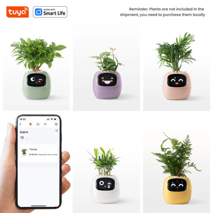 Tuya Smart Life Planter,Endless Fun Over 49 Rich Expressions,7 smart sensors,AI Chips Make Raising Plants Easy and Fun