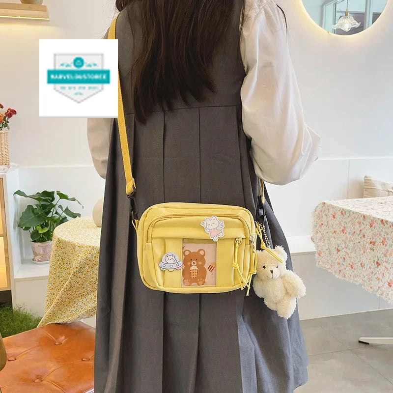 New Kawaii Bag Girls 2024 New JK Transparent Bag Small Crossbody Bag For Women Purses and Handbags Shoulder Bag Itabag Bolso