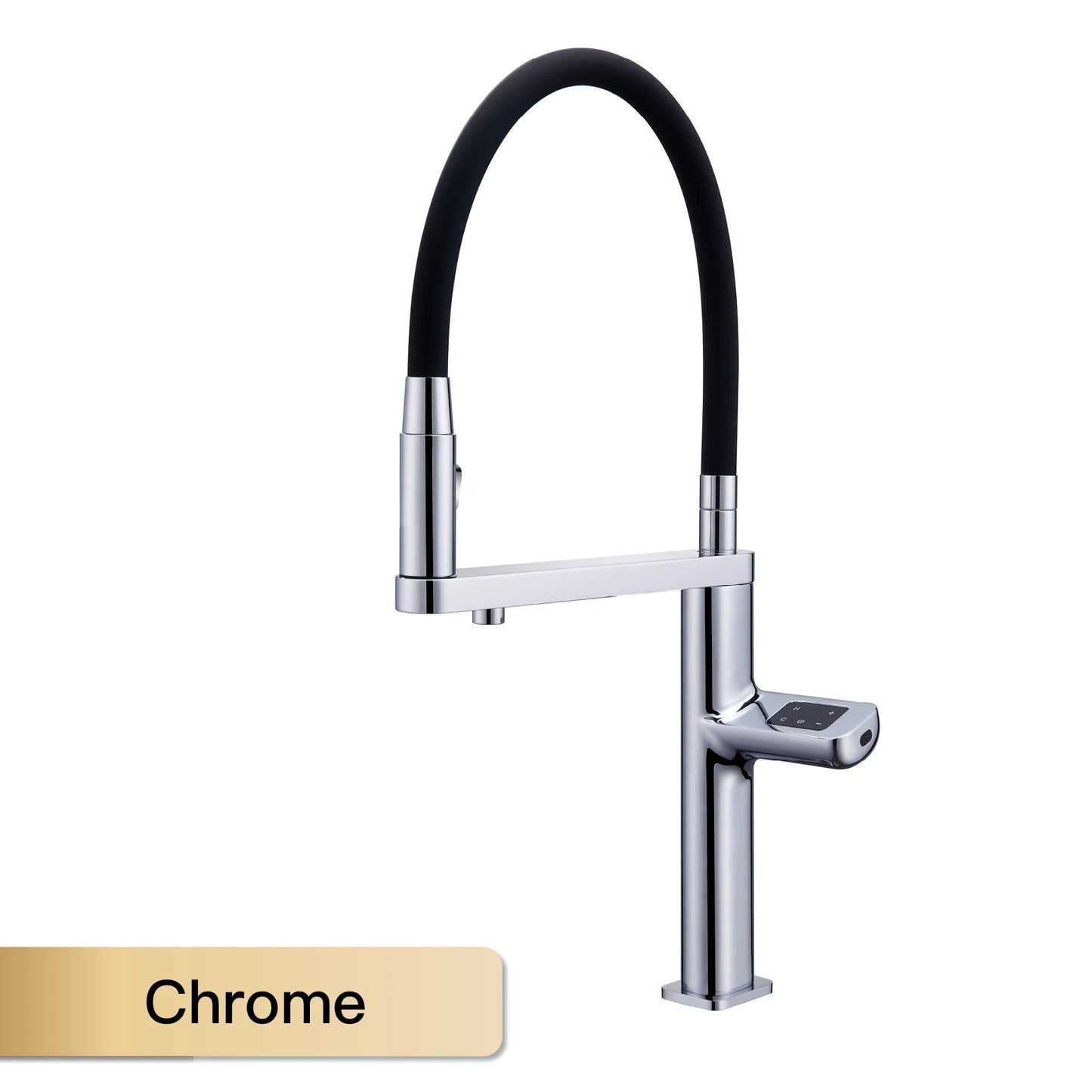 Luxury gun gray kitchen faucet intelligent touch digital display design Dual control cold & hot filtering water sensing sink Tap