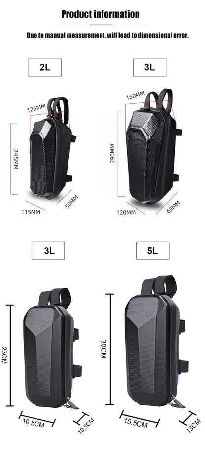 Electric Scooter Front Bag Waterproof EVA Hard Shell Bags Reflective Handlebar Hanging Bag Storage Accessories For Xiaomi M365