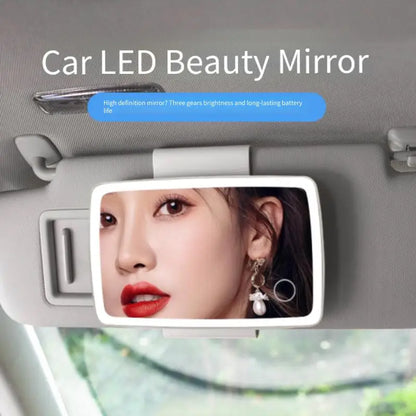 Car Sun Visor Vanity Mirror Rechargeable Touch Sensor Cosmetic Mirror Large Screen Car Vanity Mirr