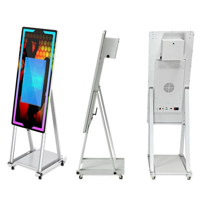 40 65in Touch Screen Magic Mirror Photo Booth Machine With mini PCPortable Selfie Mirror Photo Booth Kiosk For Parties Events