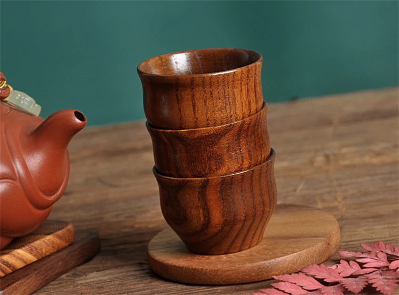 Wooden Big Belly Cups Handmade Natural Spruce Wood Cups Beer Tea Coffee Milk Water Cup Kitchen Bar Drinkware for Kitchen