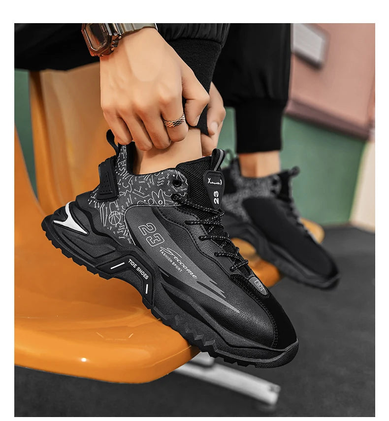 Mans Casual Sneakers Fashion Trendy Mens Basketball Sports Tennis Shoes Men Outdoor Non Slip Trainers Athletic Shoe Male Boots