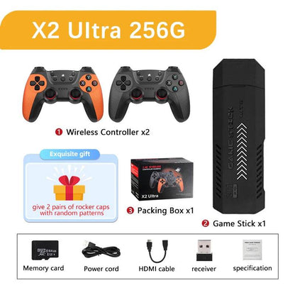 X2 Ultra Video Game Stick Console Or ONLY 2.4G Double Wireless Controller 4K HD30000 Games 128G Retro Games Christmas Gift - MarvelouStoree