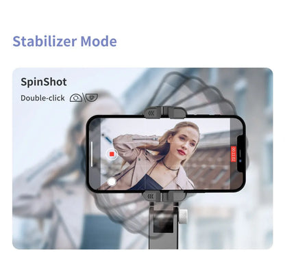 360 Rotation Following Shooting Mode Gimbal Stabilizer Selfie Stick Tripod Gimbal For iPhone Phone Smartphone Live Photography