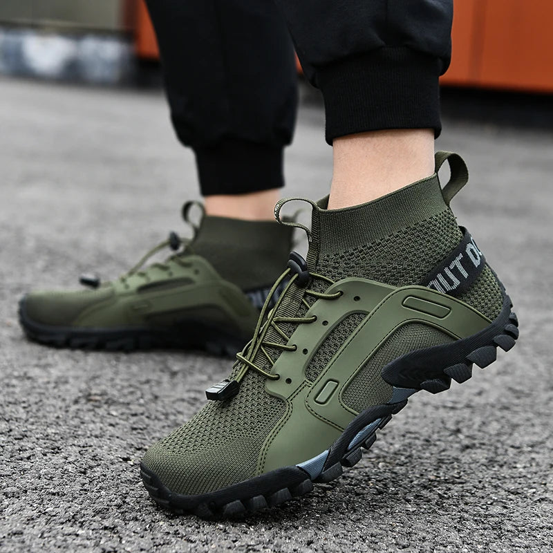 High-Top Barefoot Upstream Water Shoes Trekking Mountain Boots Anti-Skid Hiking Sneakers Outdoor Wear-Resistant Water Shoes