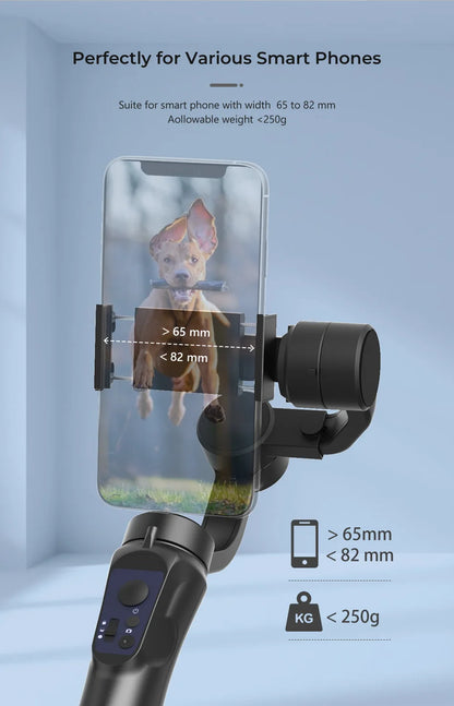 F11 3-Axis Gimbal Stabilizer Smartphone Foldable Handheld Phone Smile Snapshot Vlgo Video Record For iPhone Cellphone Huawei