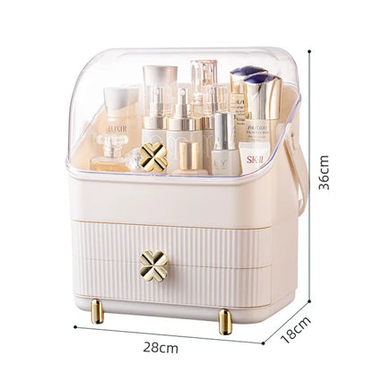 New Organizer Jewelry Cosmetic Storage Box Transparent Quality Container Capacity Desktop High Drawer Skincare Large Type