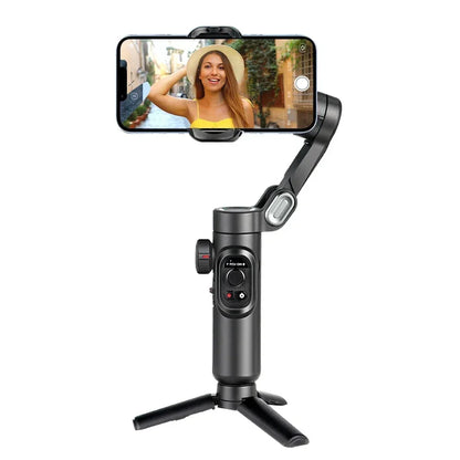 VIKEFON 3-Axis Handheld Gimbal Stabilizer for Smartphone with Fill Light for iPhone Android Face Tracking Tiktok Vlog Smart XE