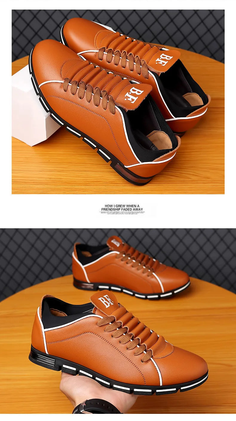 Luxury Man Casual Leather Shoes Spring Autumn New Fashion Leather Shoes British Style Men's Business Shoes Flat Working Footwear