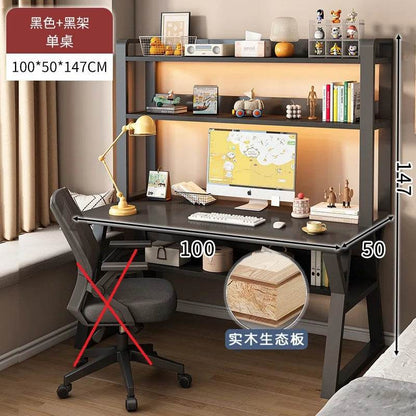 Computer Study Desk With Storage Bookshelf Office Workstation Organizer Desk for Home Students Professionals Length 100/120cm - MarvelouStoree