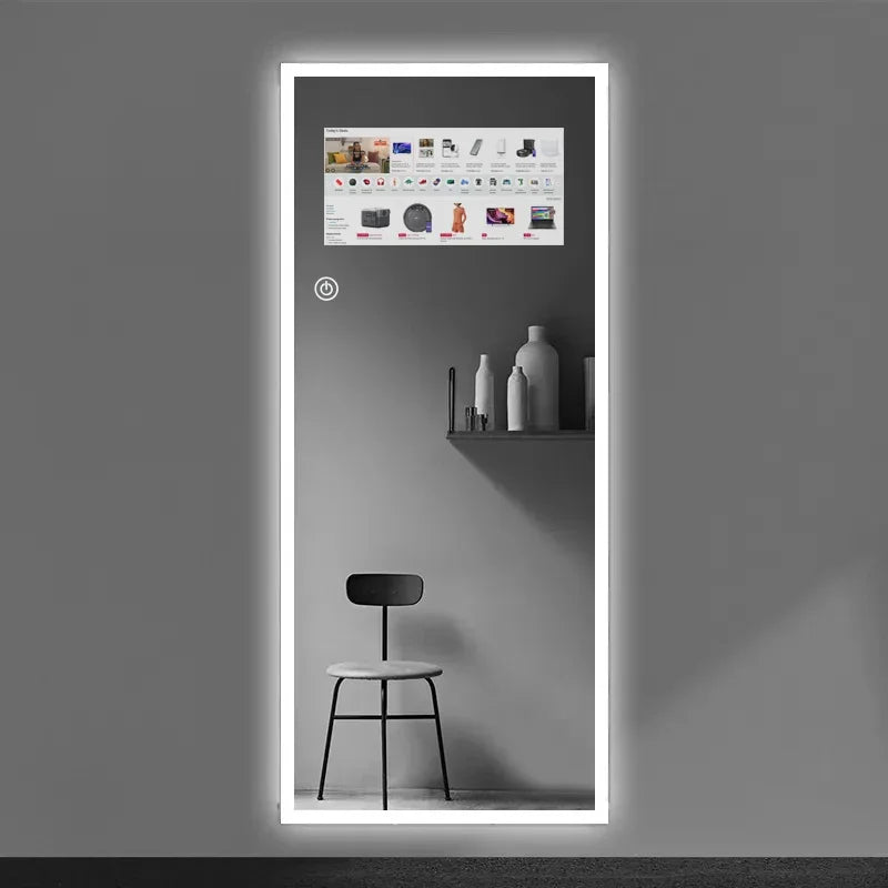 Smart Mirror, Magic Gym Workout Full Size Tv Mirror Bathroom Mirror Touch Screen Android Beauty Salon With TV Hotel Home