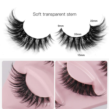 5 Pairs Cat Eye Lashes Faux Mink Eyelashes Natural Long Manga Lashes Winged End Eye Elongated Eyelashes Fake Lashes Makeup