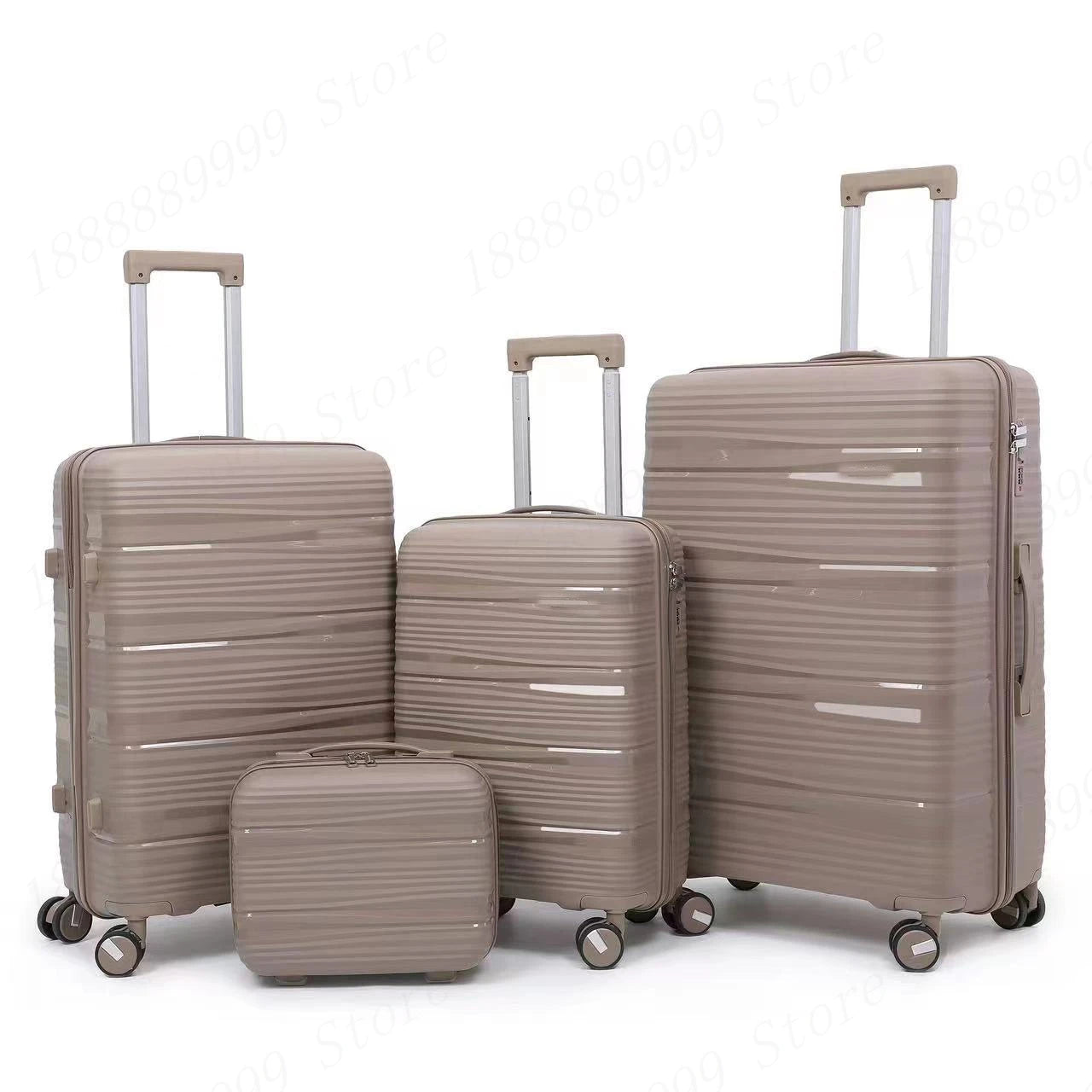 13 20 24 28 inch Set of 3 or 4 Suitcases PP Large Capacity Luggage Explosion-Proof Zipper Boarding Trolley Case Bags