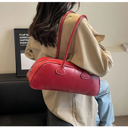 Advanced Sense Retro Pu Zipper Ladies Shoulder Bags Trend 2024 Light Luxury Hot Sale Bags for Women New Bolsas Femininas