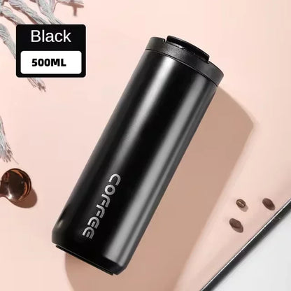 500ML Stainless Steel Coffee Thermos Bottle Thermal Mug Leakproof Car Vacuum Flasks Coffee Cup Travel Portable Insulated Bottles