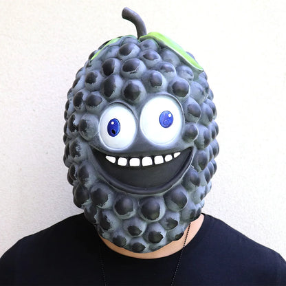 Fruit Mask Novelties Halloween Cosplay Latex Mascara Full Face Cyberpunk Helmet Pineapple Banana Grape Durian Costume for Women