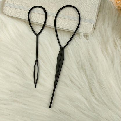 2Pcs Pulling Pin Hair Curling Ball Head Hair Curler Pattern Curly Hair Tool Braided Needle Hair Curler Set Hair Needle бигуди