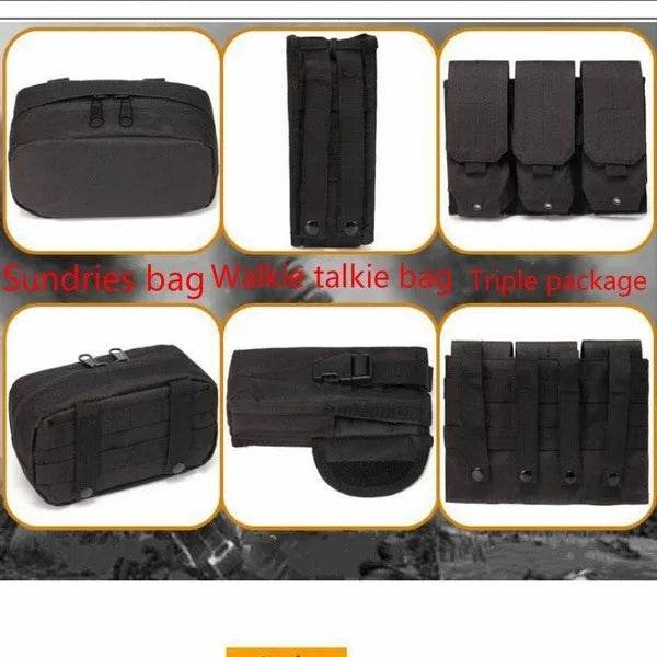 6094 Military Combat Army Wargame VestNylon Pouch Molle Gear Tactical Vest Body Armor Hunting Plate Carrier Airsoft Accessorie