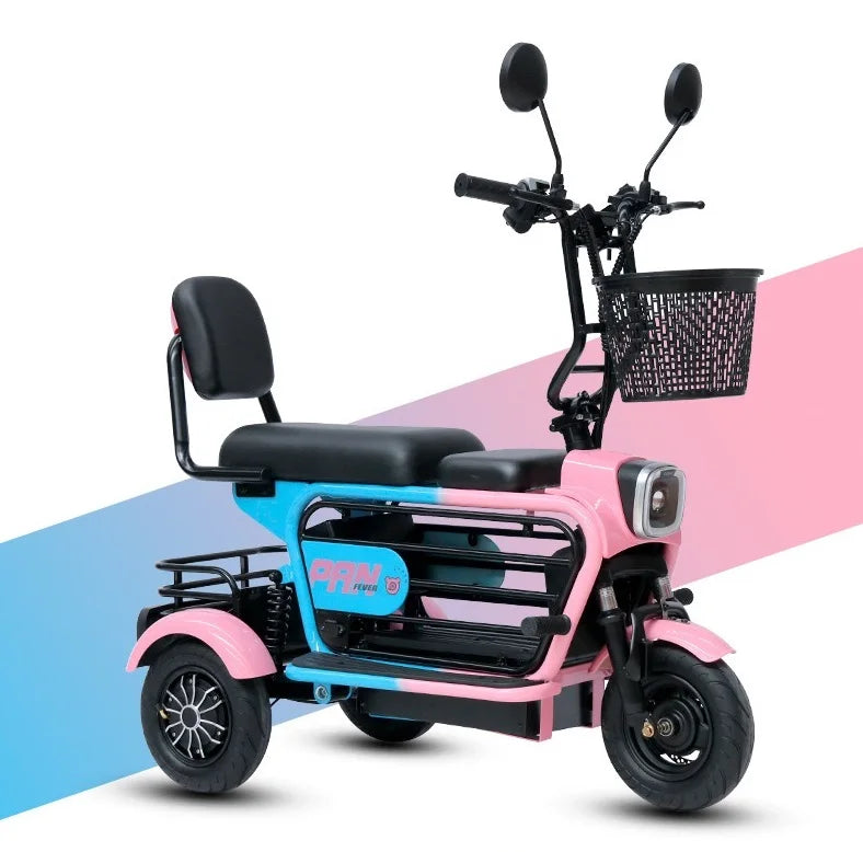 chinese long range yongkang 2 seat mobility  3 wheels electric scooter tricycle with seat for adults