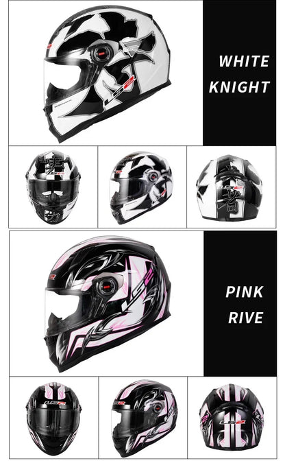 LS2 Clown full face motorcycle helmet ls2 FF358 motocross racing man woman casco moto casque ECE Approved