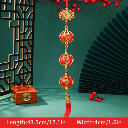 Chinese New Year 2025 Red Lanterns Pendant Plant Potted Spring Festival Hanging Ornaments Traditional New Year Decorations