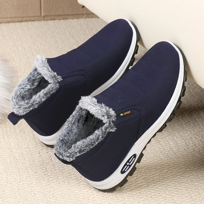 Men's sneakers Outdoors Plush Warm winter waterproof shoes high quality non slip Hiking Ankle Boots Winter shoes for men work